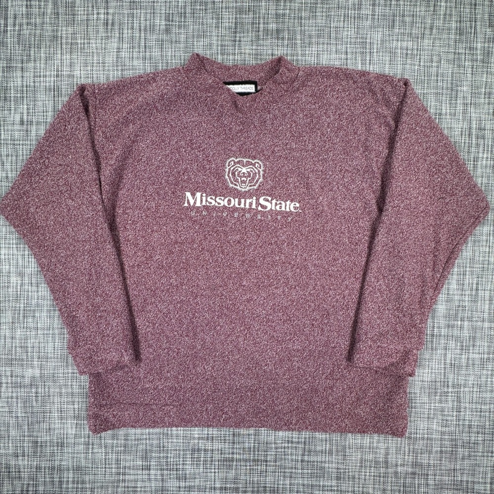 Woolly Threads Womens Pullover Missouri State University Maroon XXL College Knit
